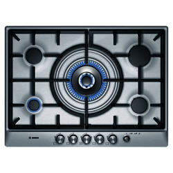 Bosch PCR715M90E Gas Hob, Brushed Steel